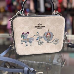 Coach x Disney Cinderella Carriage Camera Bag C1426 Blue Crossbody